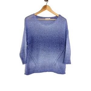 M&S Per Una Blue Ombre Italian Made Sweater US Size 12 L UK 14